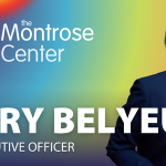 Avery Belyeu's colorful pride image for her message.